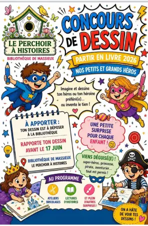 Concours de dessin – Bibliothèque de Massieux – 17 juin 2026