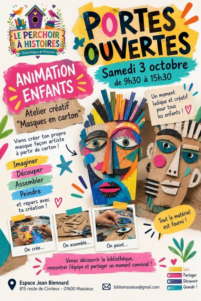 Portes ouvertes à la bibliothèque – 3 octobre 2026 – Massieux