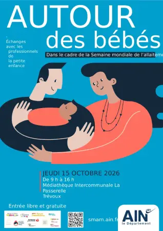 « Autour des bébés » – Jeudi 15 octobre 2026 – Médiathèque La Passerelle Trévoux