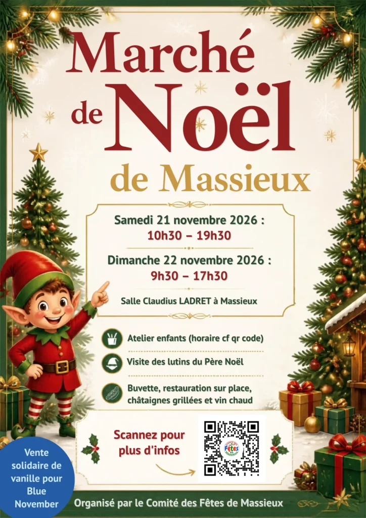 Marché de Noël – 21 & 22 novembre – MASSIEUX