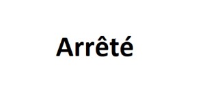 Arrêté